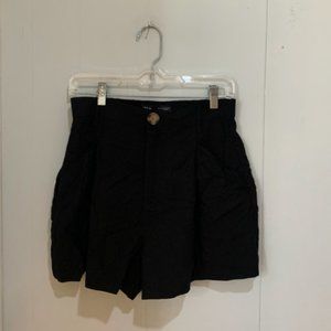 Zara Black Button Shorts